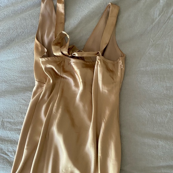 Petal & Pup Gold Satin Dress - Picture 4 of 4